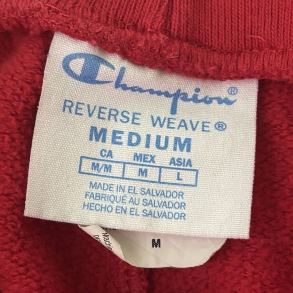 Champion Reverse Weave Shorts Men's Size Medium Red Vintage Gym Workout Stretch - Picture 4 of 9